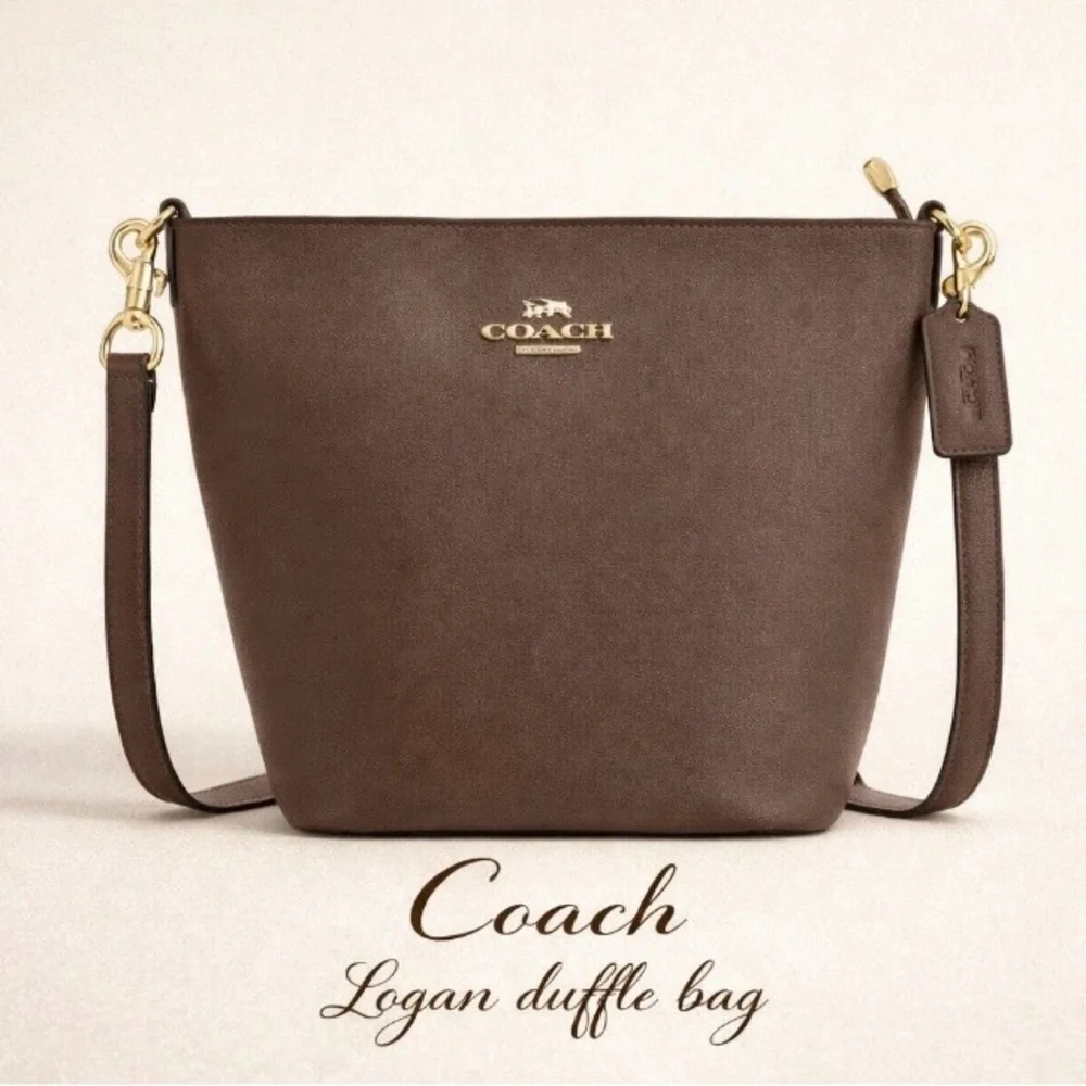 Coach Logan Duffle Bag brown New leather original crossbody bag